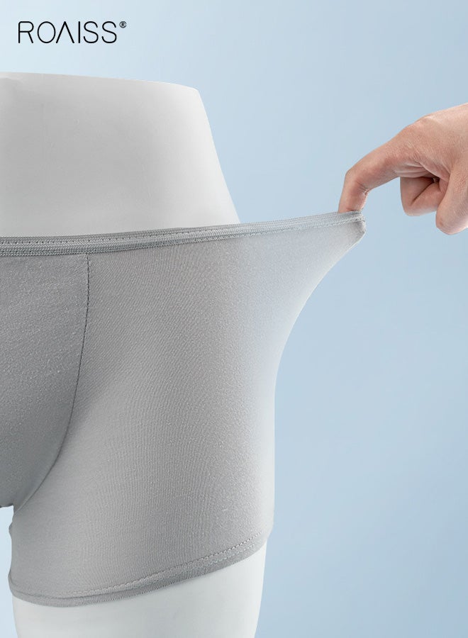 roaiss 10 Pairs Men's Disposable Briefs, Polyester-Cotton Boxer Briefs Travel-Friendly, No-Wash, Portable, Sterile Large Size Boxer Shorts Daily Disposable, Gray - Image 4
