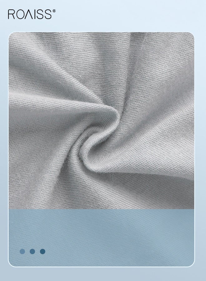 roaiss 10 Pairs Men's Disposable Briefs, Polyester-Cotton Boxer Briefs Travel-Friendly, No-Wash, Portable, Sterile Large Size Boxer Shorts Daily Disposable, Gray - Image 5