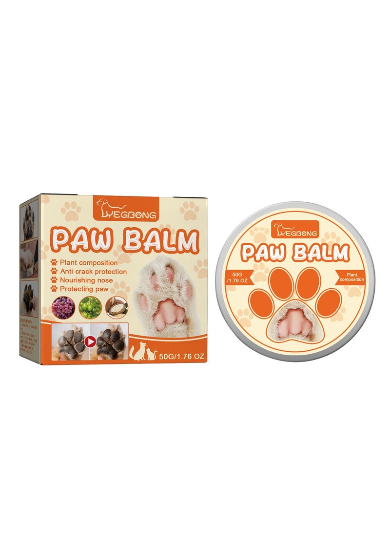 YEGBONG Pet moisturizing paw balm  universal deep moisturizing for cats and dogs for dry and cracked soles and soles  - Image 1
