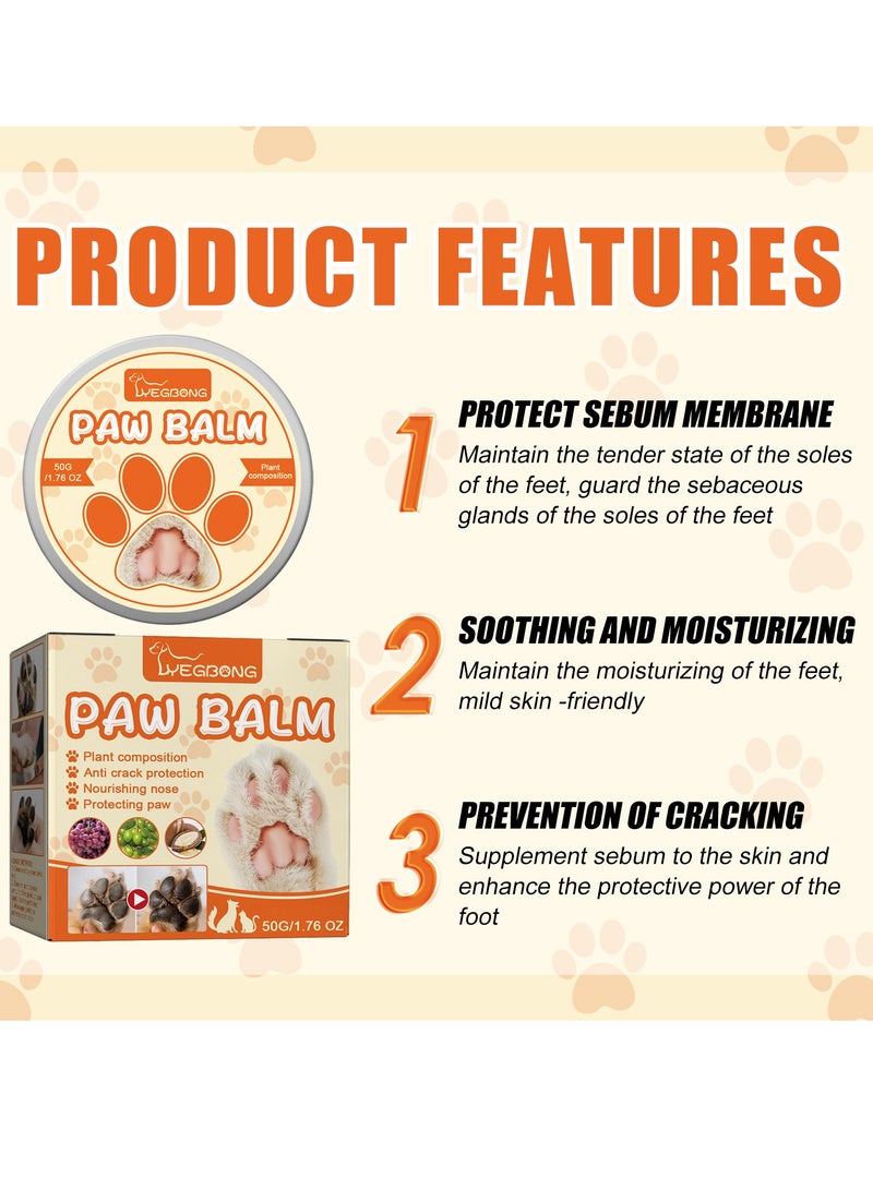 YEGBONG Pet moisturizing paw balm  universal deep moisturizing for cats and dogs for dry and cracked soles and soles  - Image 4