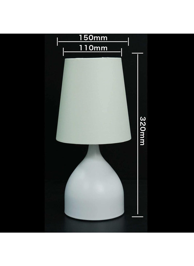 LED Table Lamp Bedside Lamp, 3 Color Temperatures Bulb，Night Light for Bedroom, Study, Living Room（White）