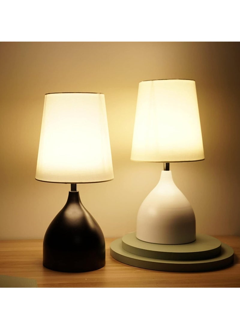 LED Table Lamp Bedside Lamp, 3 Color Temperatures Bulb，Night Light for Bedroom, Study, Living Room（White）