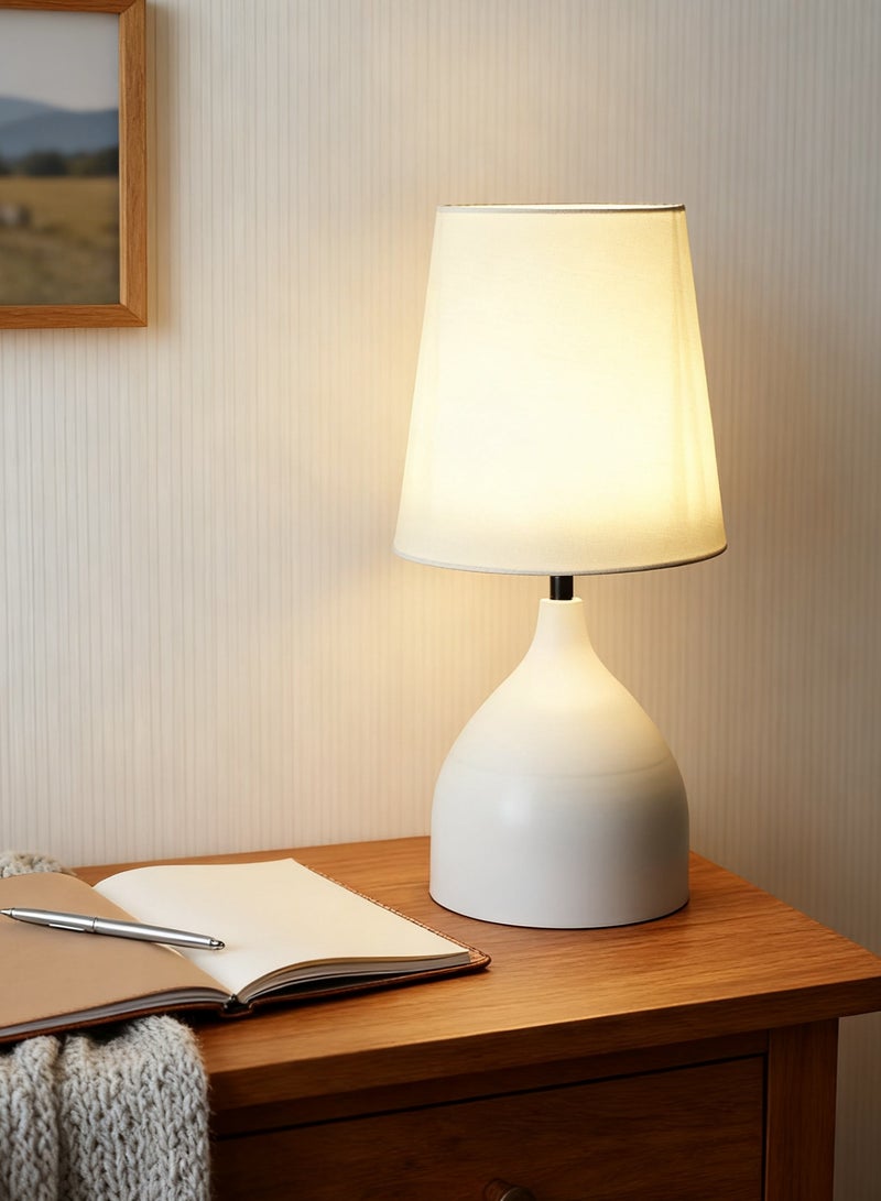 Bolivia's LED Table Lamp Bedside Lamp, 3 Color Temperatures Bulb，Night Light for Bedroom, Study, Living Room（White） - Image 1