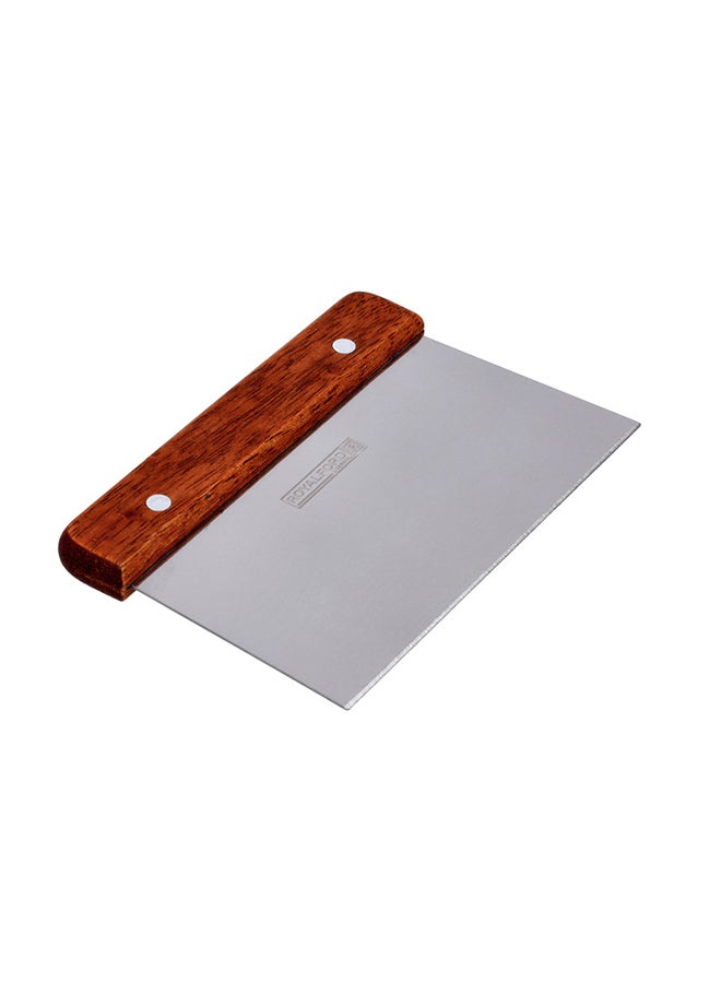 Royalford Stainless Steel Scraper With Hard Wooden Handle Silver/Brown - Image 1