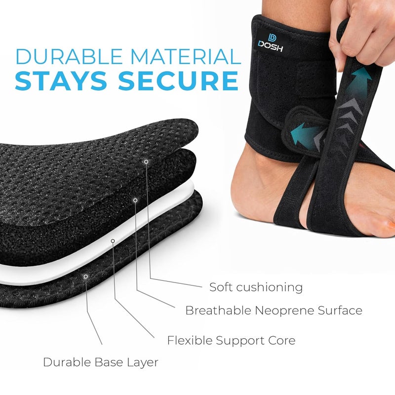 Dosh AFO Foot Drop Brace - Drop Foot Braces - Foot Drop Brace for Walking - AFO Brace - Drop Foot Brace for Walking - Ankle Foot Orthosis for Foot Drop – Foot Drop Orthosis – (Left- One Size) - Image 5