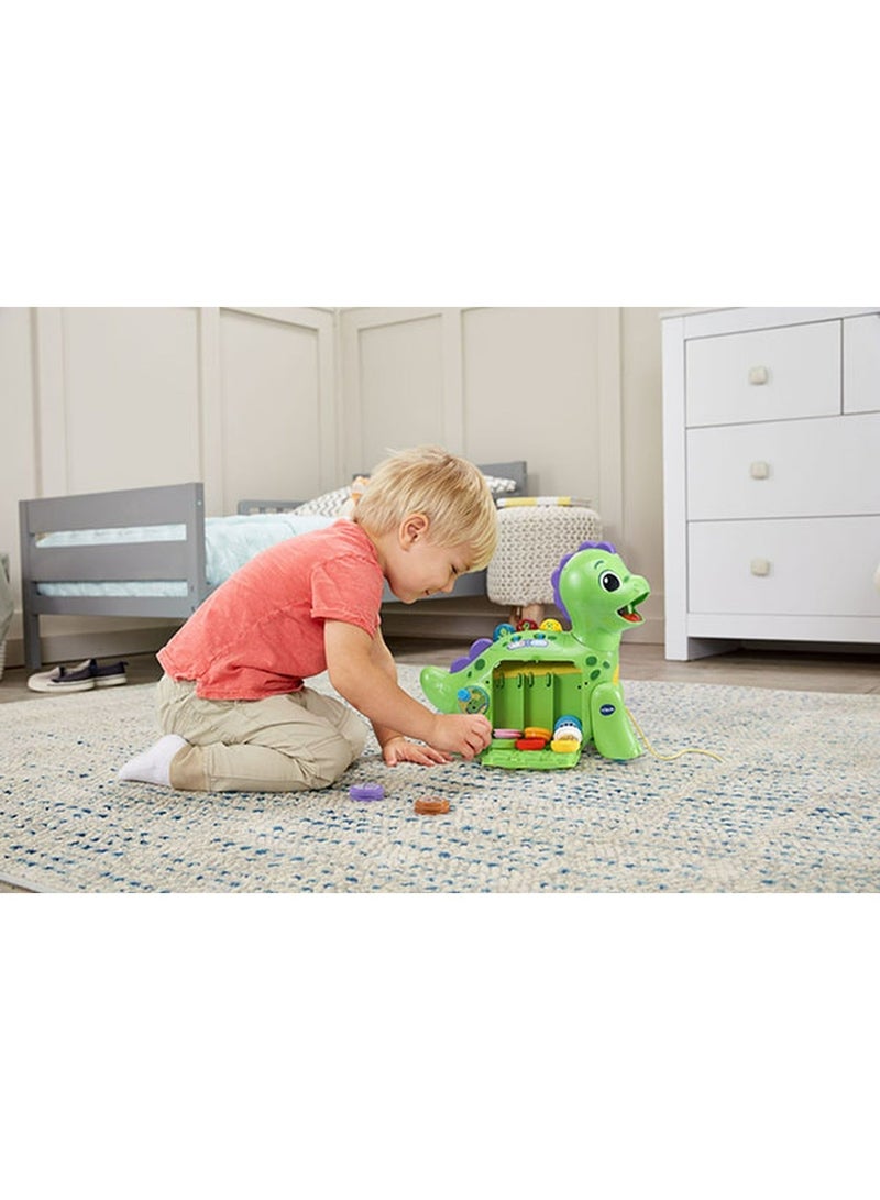 VTech Chomp-along Dino, Musical Toddler Toy, Teaches Numbers, Colours & Food, Interactive Dinosaur Toy for 2, 3, 4+ Year Olds, English Version - Image 3