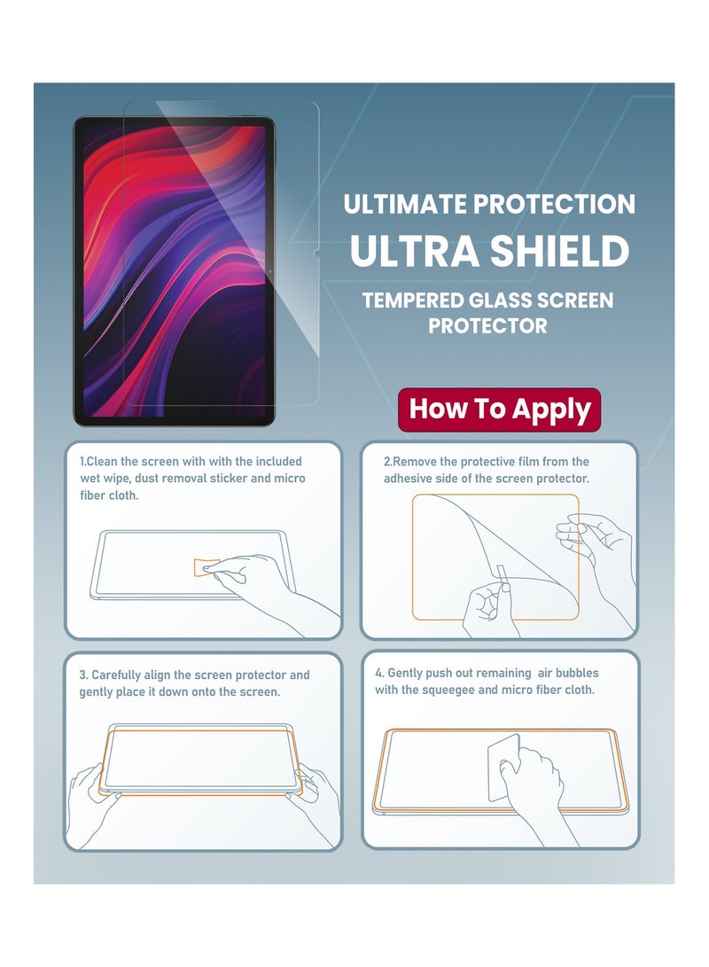 Moxedo Ultra Shield Tempered Glass Screen Protector HD Clear 9H Hardness Micro Curved Edges with Installation Guide Compatible with Huawei Matepad 11-11.5 inch - Image 3