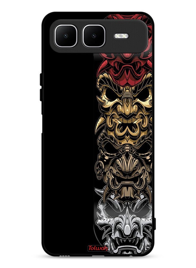 Tolwak Infinix Smart 10 Plus Protective Case Cover Heads Art