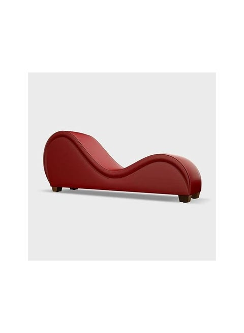 Decorem Comfortable S-Shape Sofa-Chair, Loveseat Bonded Stretch. (Red)