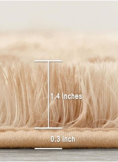 GOOTOY Modern Style Area Rug Non-Slip Super Soft Touch Living Room Bedroom Kitchen Decoration Of Carpet Floor Rug Fluffy Long Pile Rectangular  - Image 5