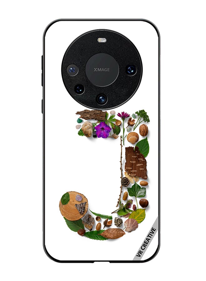 VR CREATIVE Protective Case Cover For Huawei Mate 60 Pro Alphabet J Design Multicolour - Image 1