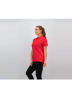 PUMA Women Short Sleeve Training Polo, Red  - Image 2