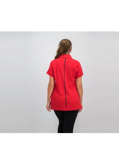 PUMA Women Short Sleeve Training Polo, Red  - Image 4