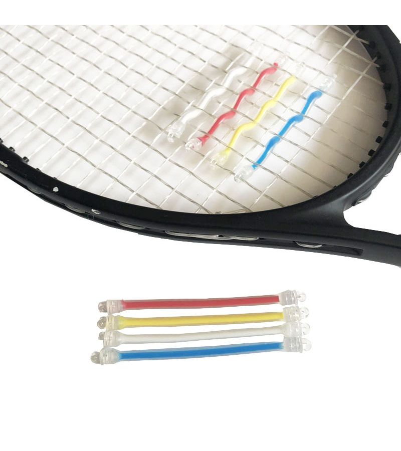 4pcs Silicone Tire Shape Vibration Dampeners Durable Shock Absorbers for Tennis Racket Noise Reduction - Image 1