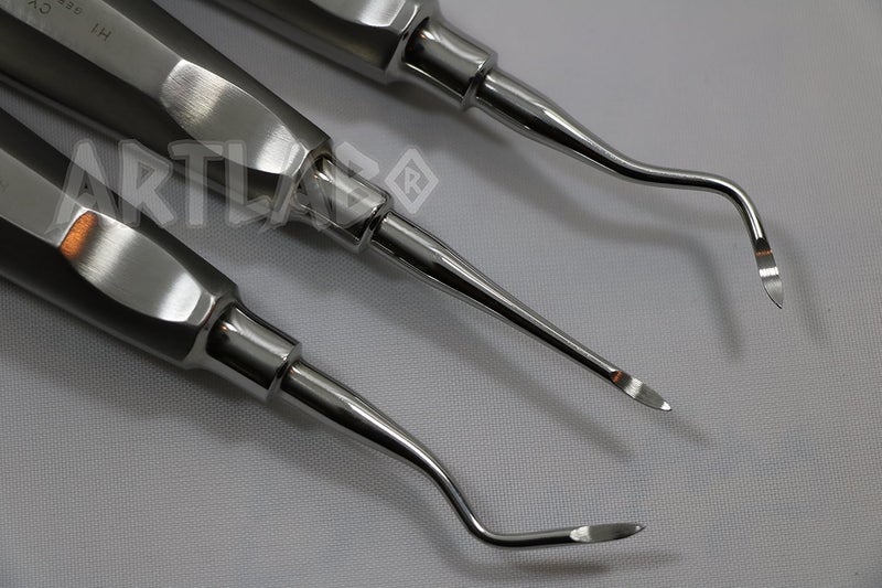 CYNAMED Set of 3 Premium German Dental Elevator Sharp End Root Tip Pick Straight, Right, Left (H1,H2,H3) Heidbrink Root Tip Elevator - Image 3