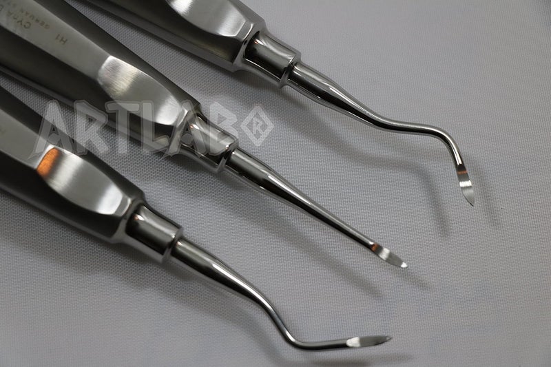 CYNAMED Set of 3 Premium German Dental Elevator Sharp End Root Tip Pick Straight, Right, Left (H1,H2,H3) Heidbrink Root Tip Elevator - Image 4