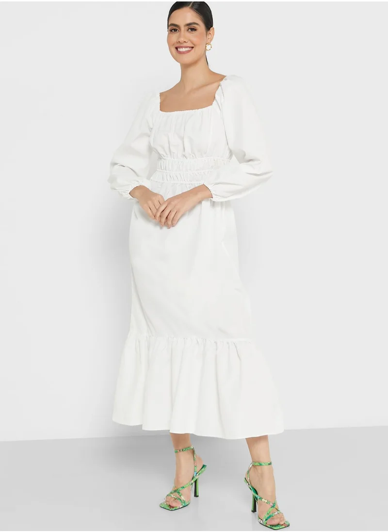 ELLA Flare Puff Sleeve Dress