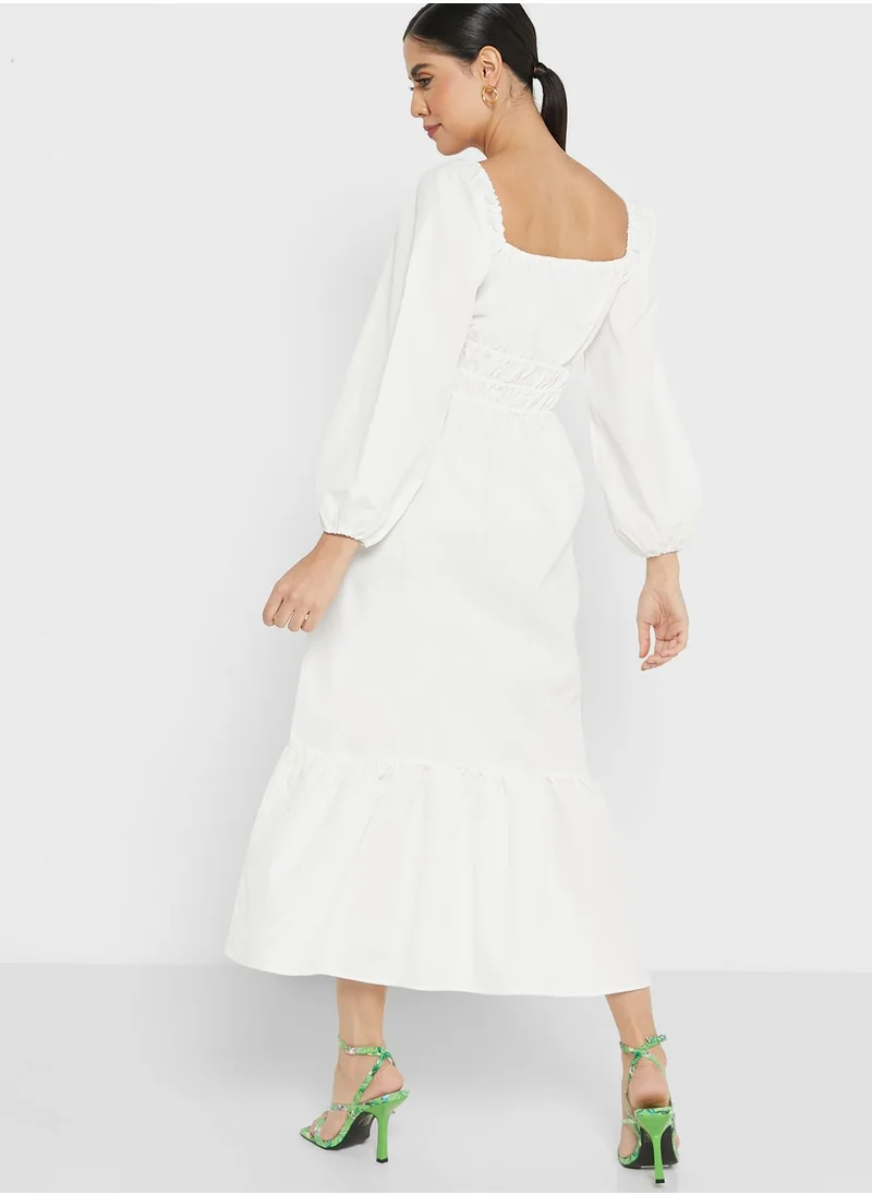 ELLA Flare Puff Sleeve Dress