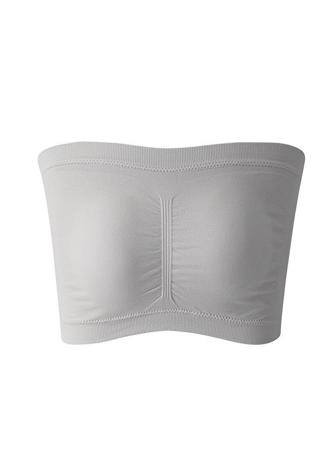 Strapless Women's One Line Thin Invisible Underwear Silver Gray  - Image 1