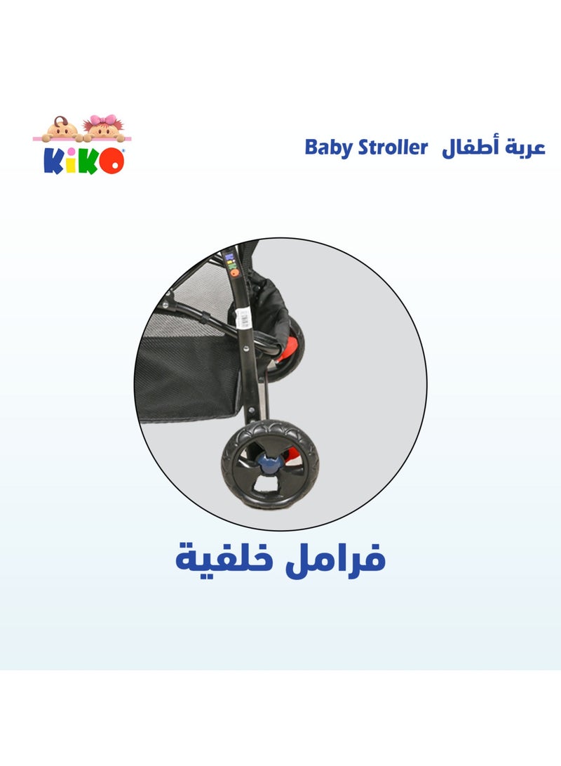 Kiko Comfortable Stroller Toys Tray 6 Wheels, 0 Months +, Beige - Image 3