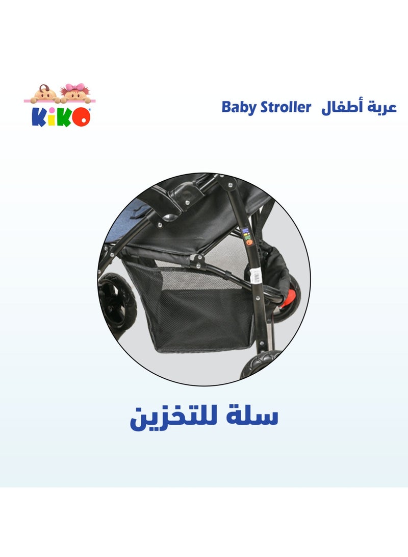 Kiko Comfortable Stroller Toys Tray 6 Wheels, 0 Months +, Beige - Image 5