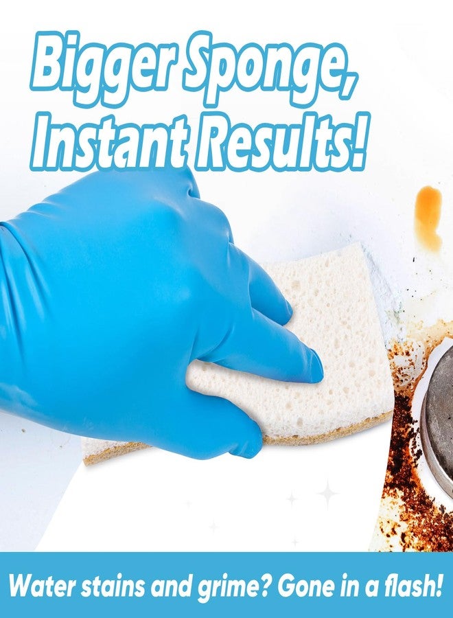 AIDEA XL Non-Scratch Scrub Sponges, 6Count, Natural Sponge for Non Stick Cookware, Sponges Kitchen, Cellulose Cleaning Sponge for Dishes, Kitchen, Bathroom, Household - Image 3