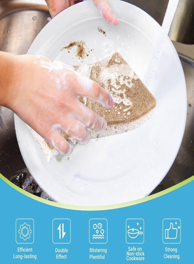 AIDEA XL Non-Scratch Scrub Sponges, 6Count, Natural Sponge for Non Stick Cookware, Sponges Kitchen, Cellulose Cleaning Sponge for Dishes, Kitchen, Bathroom, Household - Image 4