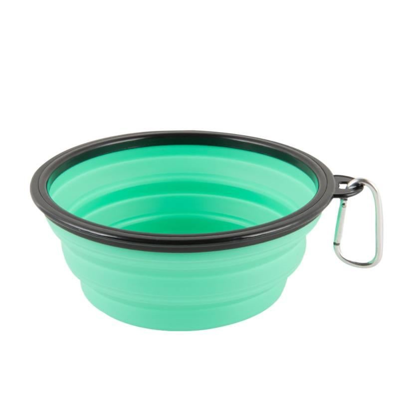 Black Portable Silicone Pet Bowl with Collapsible Design Portable Travel Silicone Build and Travel Outdoor Use for dogs cats travel walks and outdoor feeding Routine Use - Image 5