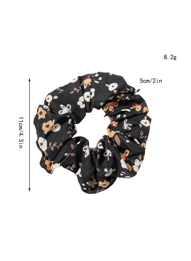 Blubby 12 Pcs Chiffon Hair Bands Ponytail Ties Hair Scrunchies Flower Hair Scrunchies Girl Hair Accessory, Great for Casual and Party Dress (12 Random Designs) - Image 3