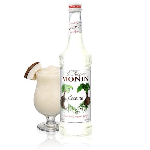 Monin  Coconut Syrup Creamy Tropical Flavored Syrup Coffee Syrup Natural Flavor Drink Mix Simple Syrup for Coffee Lemonade Cocktails  More GlutenFree NonGMO Clean Label 750 ml - Image 1