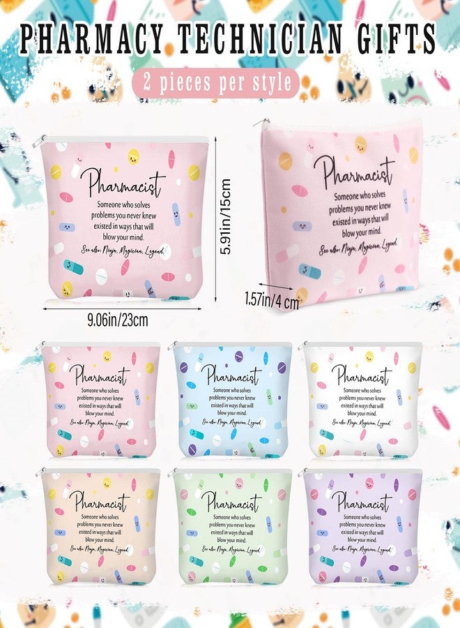 Abbylike 12 Pcs Pharmacist Gifts for Women Makeup Bags Pharmacy Technician Appreciation Gifts Bulk Pharmacist Day Cosmetic Bags Nurse Student Graduation Rx Pocket Coworkers National Pharmacy Week - Image 2