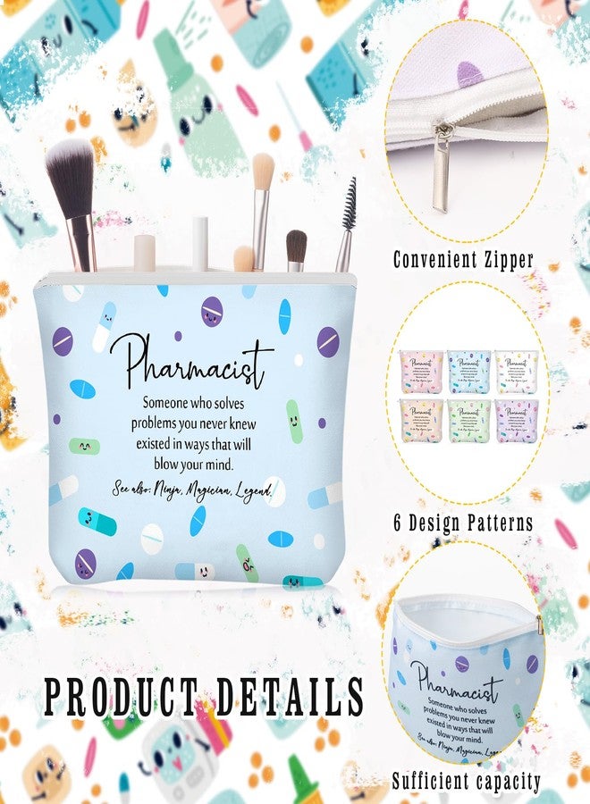 Abbylike 12 Pcs Pharmacist Gifts for Women Makeup Bags Pharmacy Technician Appreciation Gifts Bulk Pharmacist Day Cosmetic Bags Nurse Student Graduation Rx Pocket Coworkers National Pharmacy Week - Image 3