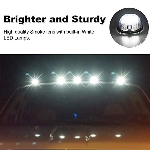 Tresound Cab Roof Top Marker Lights Cover for 2003-2016 Dodge Ram 1500 2500 3500 (Smoked Lens) - Image 4