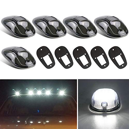 Tresound Cab Roof Top Marker Lights Cover for 2003-2016 Dodge Ram 1500 2500 3500 (Smoked Lens) - Image 2