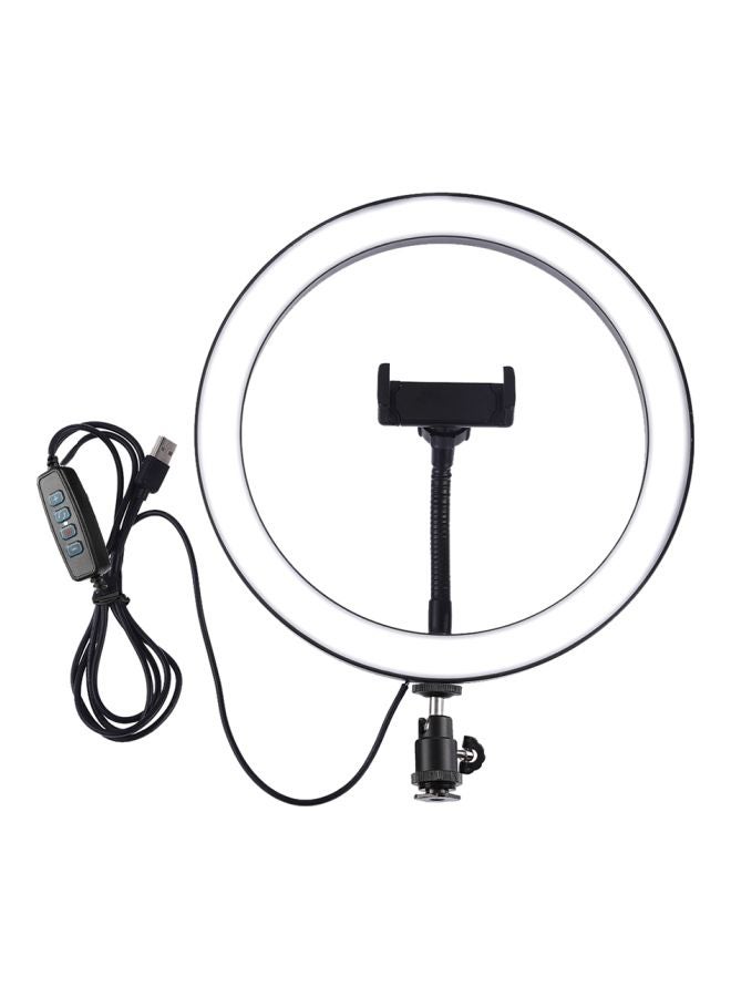 docooler LED Photography Ring Light With Mobile Bracket White/Black - Image 1