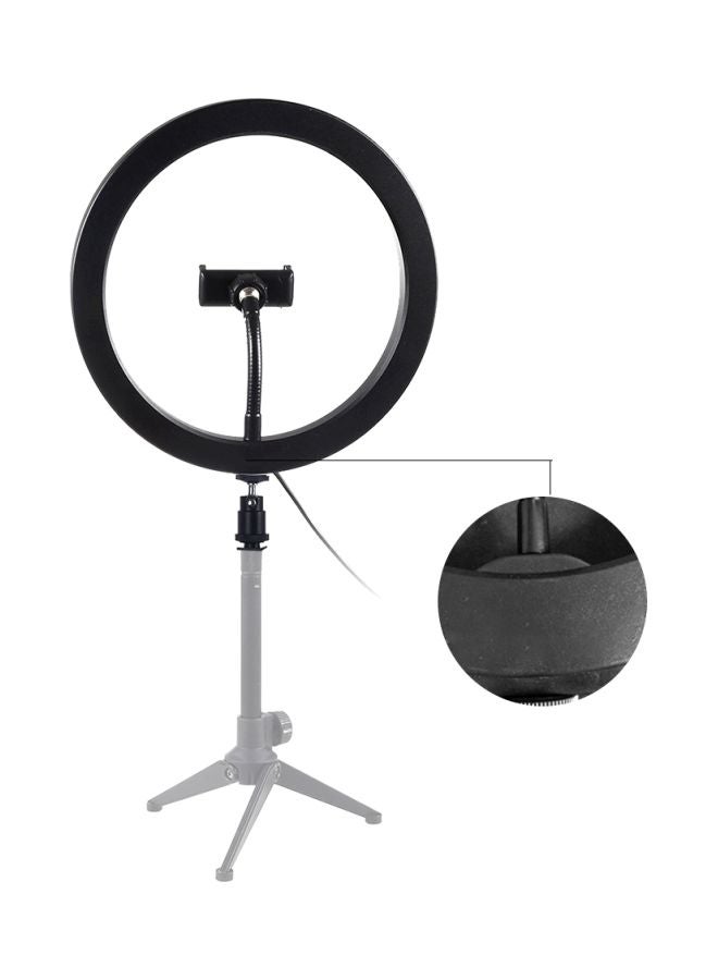docooler LED Photography Ring Light With Mobile Bracket White/Black - Image 3