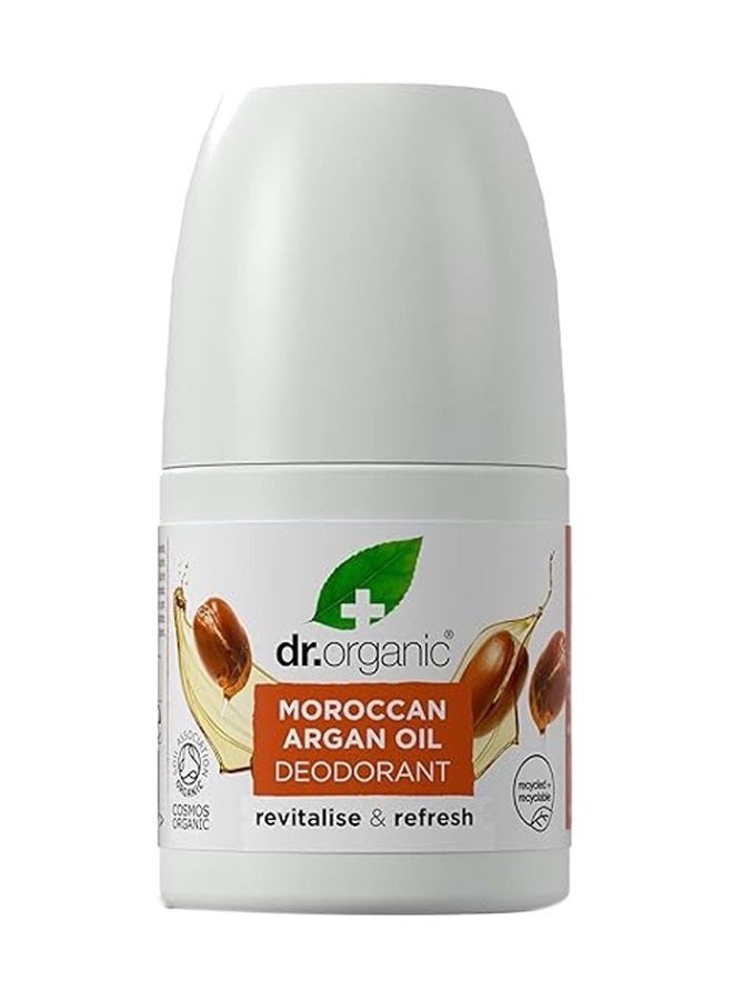 dr.organic Dr. Organic Moroccan Argan Oil Deodorant, Infused With Cosmos Organic Ingredients, Revitalizes And Refreshes 50ml - Image 1