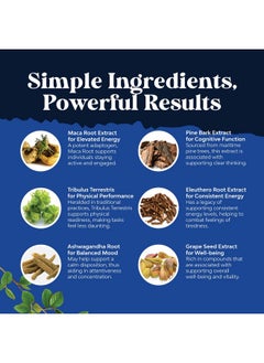 Natures Craft Potent Black Maca Root Capsules for Men - Herbal Wellness Supplement with Siberian Ginseng Ashwagandha and Black Maca Root - Men’s Wellness Supplement to Support General Health (60 Servings)  - Image 4