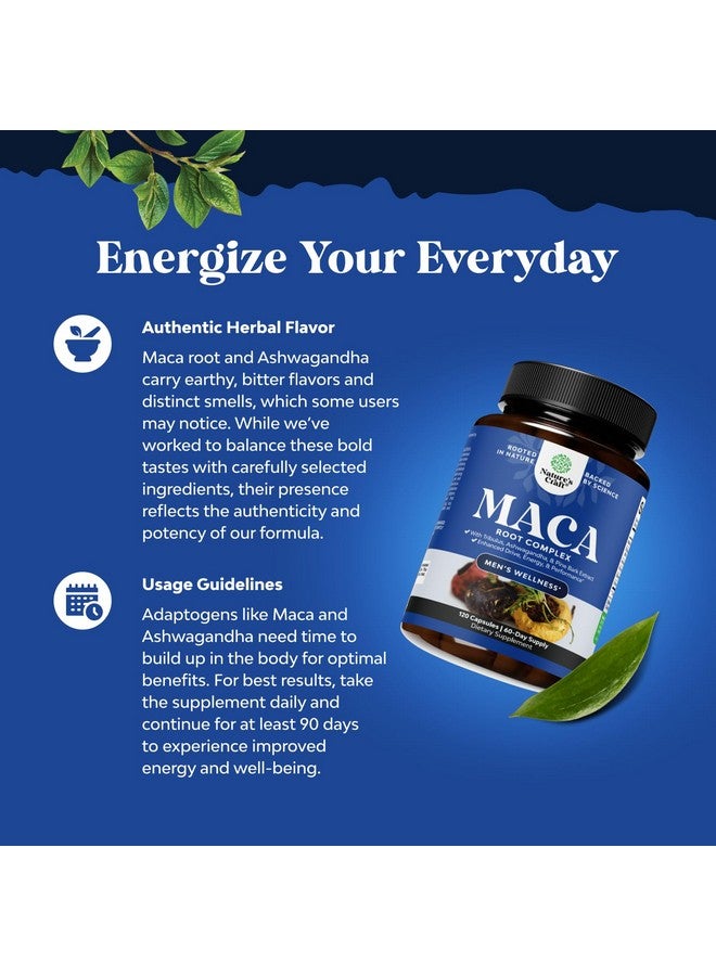 نايتشرز كرافت كبسولات جذر الماكا السوداء القوية للرجال - مكمل غذائي عشبي مع عشبة الجينسنغ السيبيري وأشواغاندا وجذر الماكا السوداء - مكمل غذائي للرجال لدعم الصحة العامة (60 وجبة) - Image 1