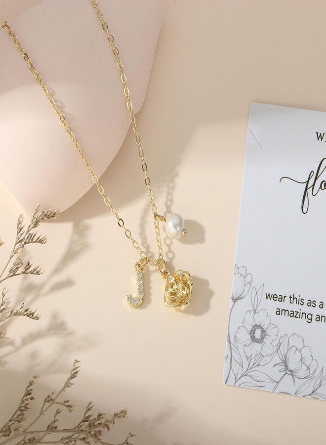 enasal Flower Girl Proposal Gifts for Girls, Initial Flower Girl Necklace from Bride, Bridesmaid Proposal Jewelry Gifts on Wedding Day Bridal Shower Party Favors (L) - Image 5