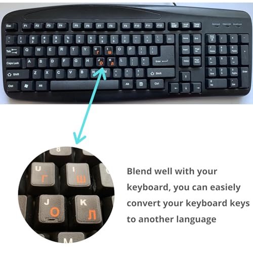 RADIONICS Russian Orange Letters Keyboard Cover Sticker Protector for 10-17" Laptop PC - Image 2