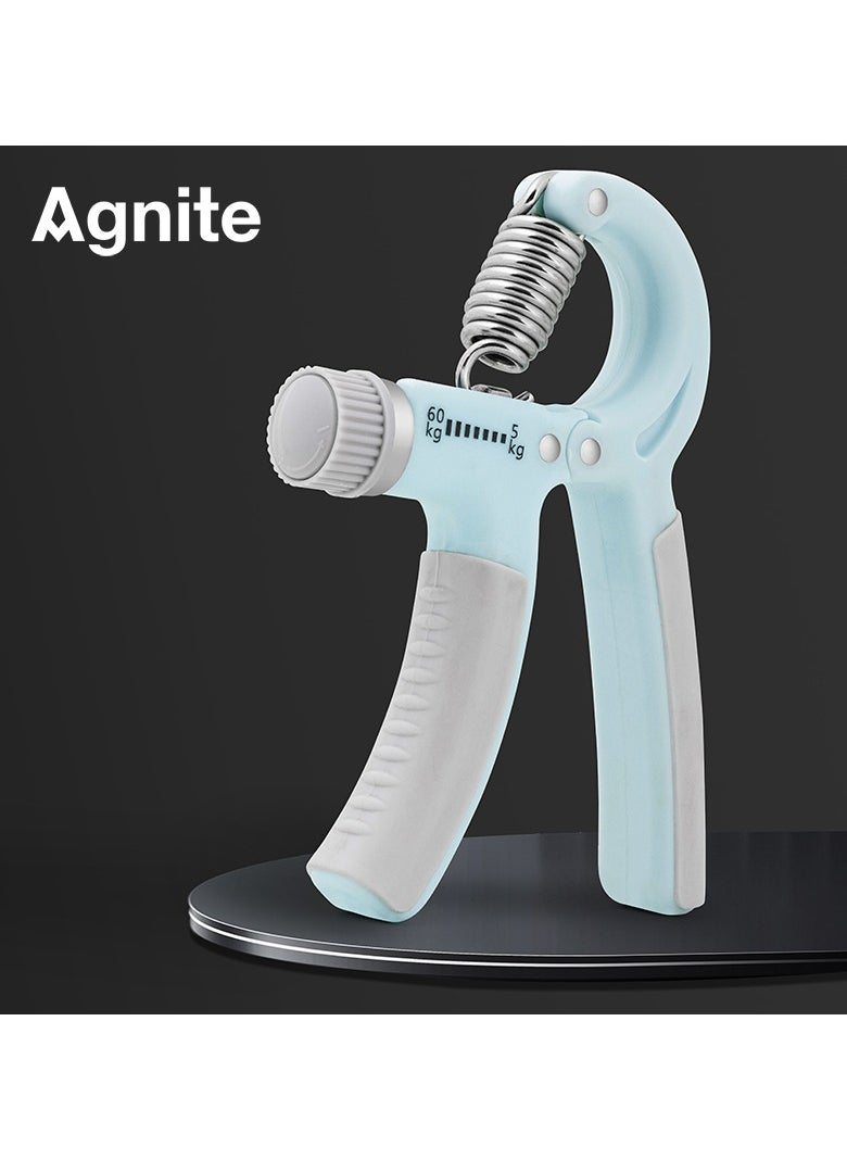 Deli Agnite Er021 Adjustable Hand Grip Strengthener – 5-60Kg Resistance Trainer With Anti-Slip Handles & Heavy-Duty Spring For Forearm, Wrist, And Finger Strength Training, Blue Color.  - Image 2