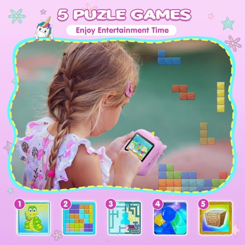 CAMCLID Kids Camera Instant Print, 12MP & 1080P Instant Camera for Kids with 32G Card & Print Paper, Selfie Digital Video for Toddler,Christmas Birthday Gifts for Girls Boy Age 3-12 (Purple) - Image 5