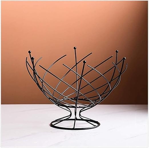 NIYANTA Wired Fruit Basket Tier Steel Fruit Basket for Dining Table, Fruit Bowl for Kitchen, Countertop Fruit Stand for Home, Vegetable Basket for Kitchen, Fruit and Vegetable (Fruit Basket) - Image 2