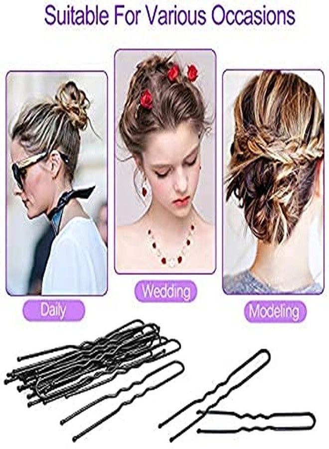 HRBS Women's/Girls/Ladied/Bride/Bun Maker Premium U Shaped Hair Pins for Buns for All Hair Types Hair (Black, 2.4 Inch)- Pack of 100 - Image 4