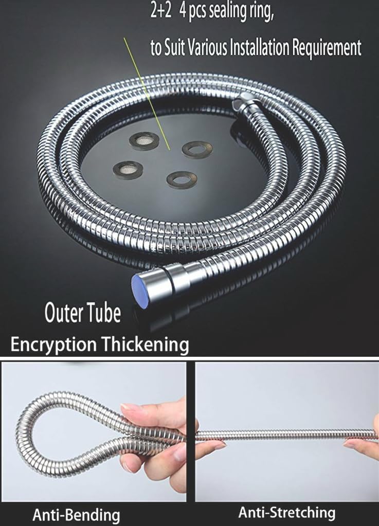 15 Meter Flexible Shower Hose Pipe Chrome - Image 4