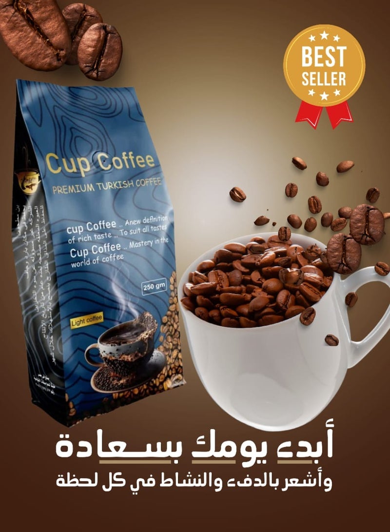 Cup Coffee Light Roasted Premium Turkish Coffee Pack- 250 Gram - Image 4