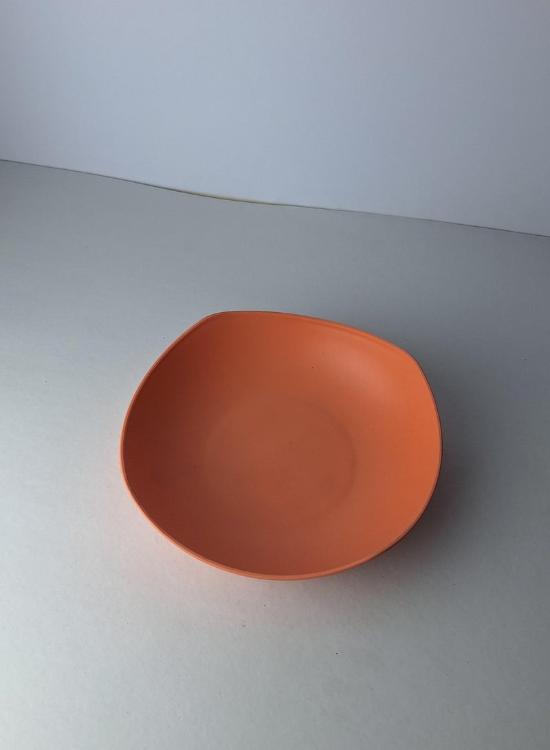 زوبا طبق تقديم فاكهة بلاستيك- بلون برتقالي- تصميم عصري وخفيف الوزن- 1054 - Image 2