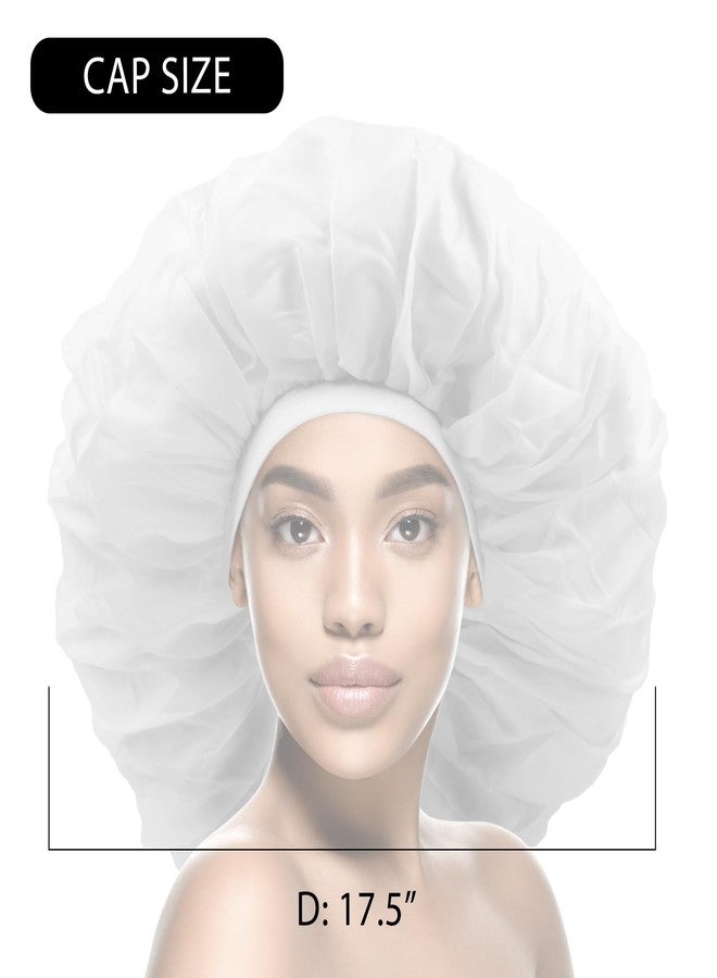 Donna Super Jumbo Day & Night Cap Silk Bonnet for Women, Satin Bonnet for Sleeping Hair Cap Shower Cap for Women Grey Color, 1pc - Image 2