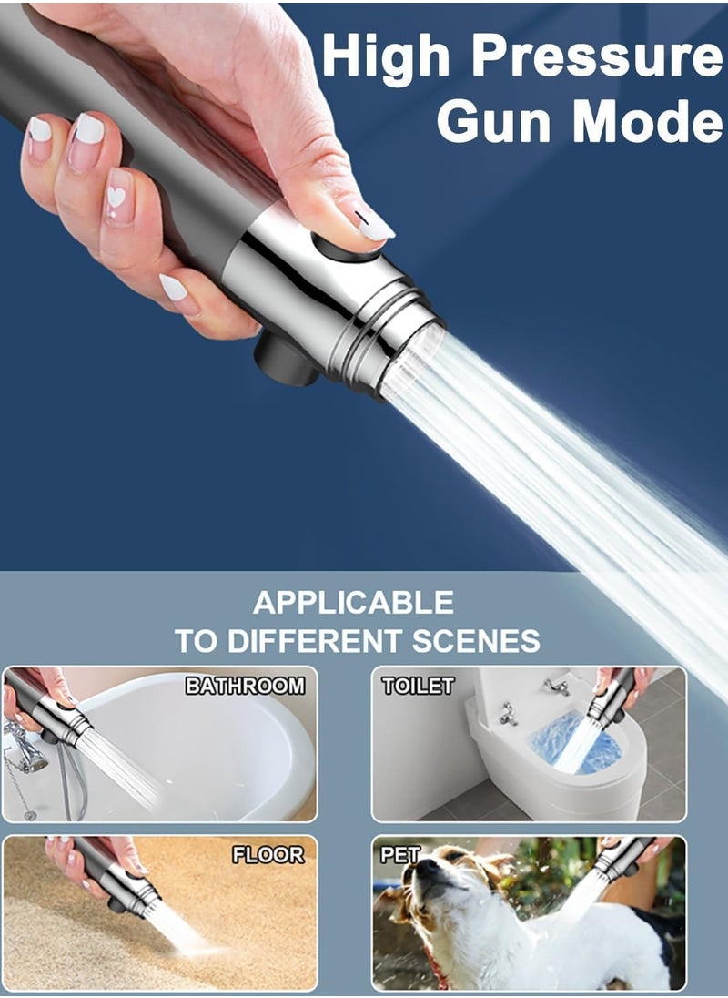 BEILINGDUN - Filtered Shower Head with Handheld (3 Modes), Detachable Showerhead Filter Head with ON/OFF Switch,High Pressure Showerhead Set with 3 Filters、2m Hose、1 Adjustable Bracket,Remove Chlorine and Impurities, Massages Scalp to Anti Hairfall and Dry Skin - Image 1
